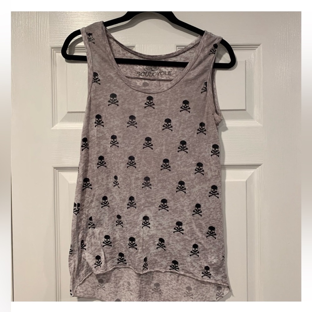SoulCycle Burnout Skull Tank Top